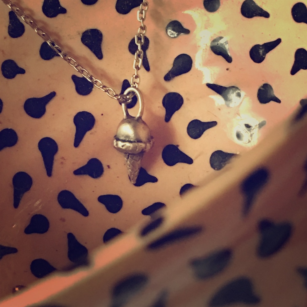 Whimsical ICE CREAM CONE Necklace